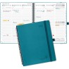 POPRUN Agenda Scolaire 2026 Semainier 26,5 x 21,5 cm - Couverture Souple en PU Cuir Spirale, Vertical Planner, D'Jan 2026 à Déc 