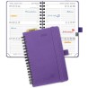 POPRUN Agenda Scolaire de Poche 2026 A6 Semainier 16 x 10,5 cm - Couverture Souple en PU Cuir Spirale, Petit Agenda, D'Jan 2026 