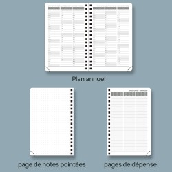 POPRUN Agenda Scolaire de Poche 2026 A6 Semainier 16 x 10,5 cm - Couverture Souple en PU Cuir Spirale, Petit Agenda, D'Jan 2026 