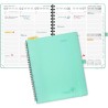 POPRUN Agenda 2026 Semainier 26,5 x 21,5 cm - Couverture Souple en PU Cuir Spirale, Vertical Planner, D'Jan 2026 à Déc 2026-12 M