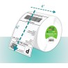 Double Dragon, Étiquette thermique autocollante Premium 100 x 150 mm (4" x 6") pour imprimantes Zebra, MUNBYN [1 rouleau - 500 é