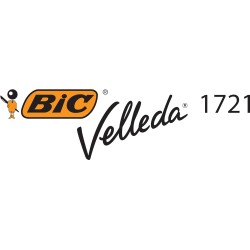 BIC Velleda 1721 Feutres Effaçables A Sec à Pointe Fine pour Tableau Blanc – Couleurs assorties, Pack Carton de 8