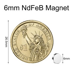 100 Pcs | 6x2mm Aimants Ronds Extrêmement Puissants, Petits Aimant Frigo Néodyme Puissants, Magnets Mini Aimants,pour Réfrigérat