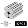 80 Pcs | 10x2mm Aimants Ronds Extrêmement Puissants, Petits Aimant Frigo Néodyme Puissants, Magnets Mini Aimants,pour Réfrigérat
