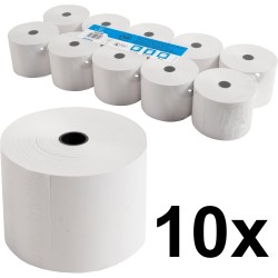 Exacompta - Réf. 40340E - Lot de 10 bobines pour tickets de caisse et balance - largeur 57 mm x diamètre 80 mm - mandrin 12 mm -