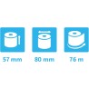 Exacompta - Réf. 40340E - Lot de 10 bobines pour tickets de caisse et balance - largeur 57 mm x diamètre 80 mm - mandrin 12 mm -