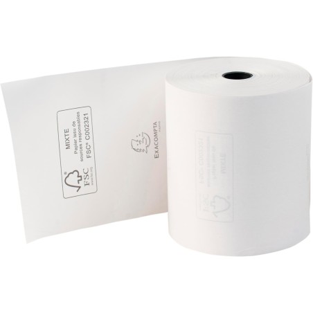 Exacompta - Réf. 43821E - Carton de 48 bobines pour tickets de caisse - largeur 80 mm x diamètre 70 mm - mandrin 12 mm - 1 pli t
