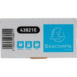 Exacompta - Réf. 43821E - Carton de 48 bobines pour tickets de caisse - largeur 80 mm x diamètre 70 mm - mandrin 12 mm - 1 pli t