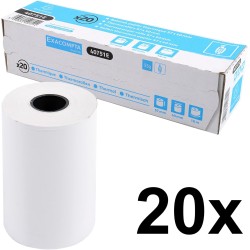 Exacompta - Réf. 40751E - Boîte de 20 bobines pour tickets de carte bancaire - largeur 57 mm x diamètre 40 mm - mandrin 12 mm - 
