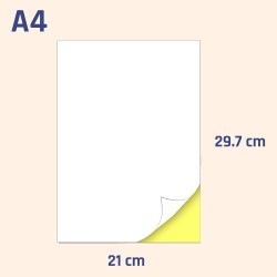 210 x 297 mm, 150 feuilles, Papier Autocollant Imprimante Blanc A4 (1 étiquette par feuille)