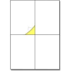 25 feuilles – Grandes étiquettes autocollantes blanches A4, pour boîtes/affranchissement/expédition – 4 par feuille, 148,5 x 105