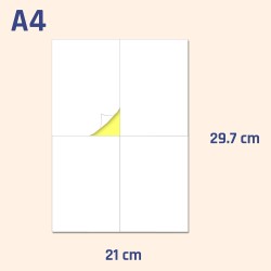 25 feuilles – Grandes étiquettes autocollantes blanches A4, pour boîtes/affranchissement/expédition – 4 par feuille, 148,5 x 105