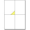 150 feuilles, A4 Étiquette Autocollantes Imprimante Blanc - 4 étiquettes par feuille, 148,5 x 105 mm (A6)