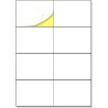 8 étiquettes par feuille, 150 feuilles, A4 Étiquettes Autocollantes Blanc - 105 x 74,25 mm