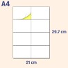 8 étiquettes par feuille, 150 feuilles, A4 Étiquettes Autocollantes Blanc - 105 x 74,25 mm