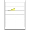 97 x 42,3 mm, 25 feuilles, A4 Étiquettes Autocollant blanc mat - 12 étiquettes par feuille