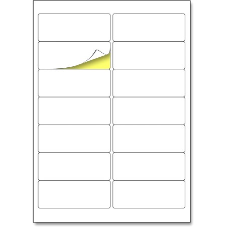 14 étiquettes/feuille, 25 feuilles, A4 Étiquettes Adresses Autocollantes Imprimante - 99,1 x 38,1 mm