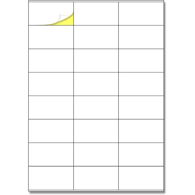 TownStix 24 étiquettes/feuille, 25 feuilles, A4 Étiquettes Autocollantes Imprimable Blanc - 70 x 36 mm