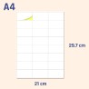 TownStix 24 étiquettes/feuille, 25 feuilles, A4 Étiquettes Autocollantes Imprimable Blanc - 70 x 36 mm
