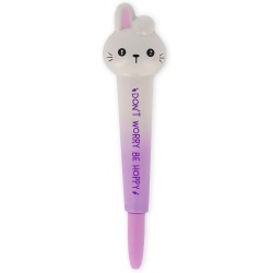 LEGAMI - Squeezies Stylo gel anti-stress, thème Bunny, papeterie Détendez-vous et concentrez-vous, stylo anti-stress, super doux