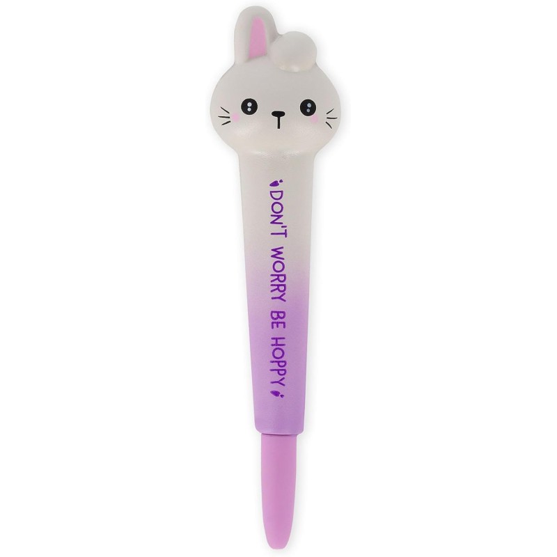 LEGAMI - Squeezies Stylo gel anti-stress, thème Bunny, papeterie Détendez-vous et concentrez-vous, stylo anti-stress, super doux