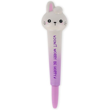 LEGAMI - Squeezies Stylo gel anti-stress, thème Bunny, papeterie Détendez-vous et concentrez-vous, stylo anti-stress, super doux