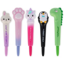 LEGAMI - Stylo gel anti-stress Squeezies, thème Penguin, fournitures d'écriture Détendez-vous et concentrez-vous, stylo anti-str