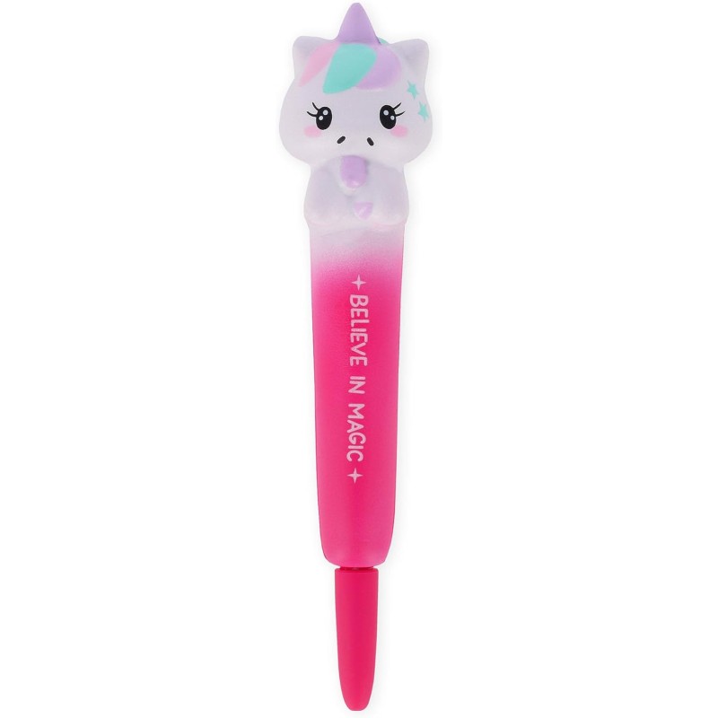 LEGAMI - Stylo gel anti-stress Squeezies, thème Unicorn, matériel d'écriture pour se détendre et se concentrer, stylo anti-stres