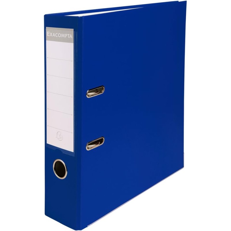 Exacompta - Réf. 918407B - 1 Classeur à levier A4 - Dos 75 mm - Mécanique 80 mm - Dimensions extérieures : 31,8 x 28,4 x 8 cm - 