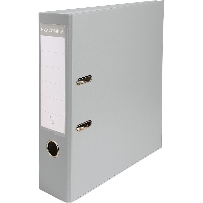 Exacompta - Réf. 918416B - 1 Classeur à levier A4 - Dos 75 mm - Mécanique 80 mm - Dimensions extérieures : 31,8 x 28,4 x 8 cm - 