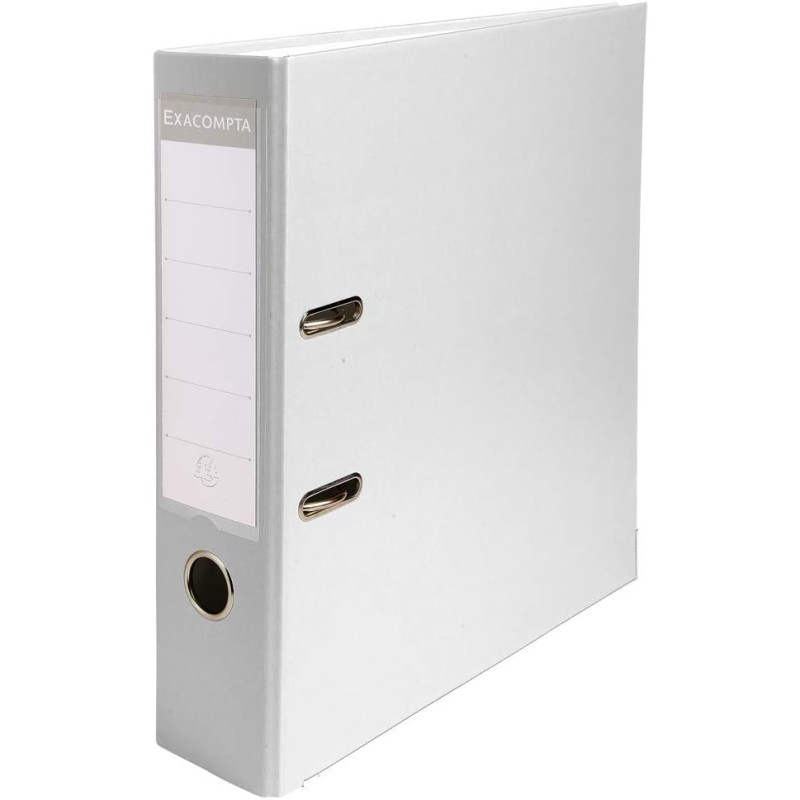 Exacompta - Réf. 918402B - 1 Classeur à levier A4 - Dos 75 mm - Mécanique 80 mm - Dimensions extérieures : 31,8 x 28,4 x 8 cm - 