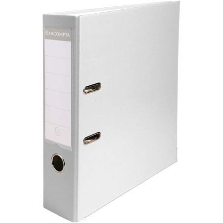 Exacompta - Réf. 918402B - 1 Classeur à levier A4 - Dos 75 mm - Mécanique 80 mm - Dimensions extérieures : 31,8 x 28,4 x 8 cm - 