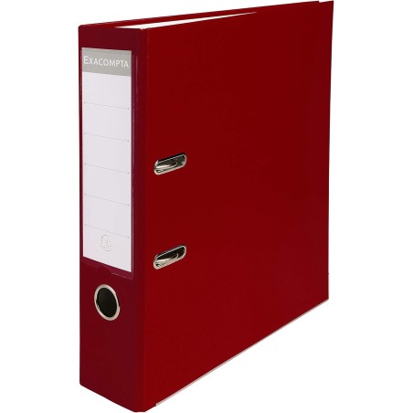 Exacompta - Réf. 918418B - 1 Classeur à levier A4 - Dos 75 mm - Mécanique 80 mm - Dimensions extérieures : 31,8 x 28,4 x 8 cm - 