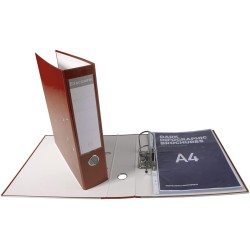 Exacompta - Réf. 918418B - 1 Classeur à levier A4 - Dos 75 mm - Mécanique 80 mm - Dimensions extérieures : 31,8 x 28,4 x 8 cm - 