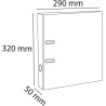 Exacompta - réf. 915400B - Carton de 20 classeurs à levier A4 - Dos de 50 mm - Mécanique 50 mm - Dimensions extérieures : Long 3