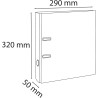 Exacompta - Réf. 915412B - 1 Classeur à levier A4 - Dos de 50 mm - Mécanique 50 mm - Dimensions extérieures : 32 x 29 x 5 cm - F