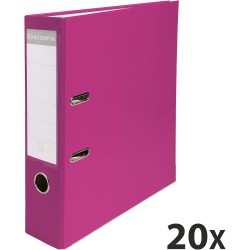 Exacompta - Réf. 918415B - Carton de 20 classeurs à levier A4 - Dos 75 mm - Mécanique 80 mm - Dimensions extérieures : 31,8 x 28