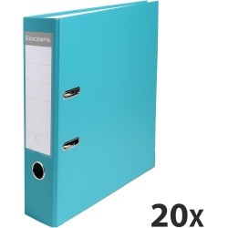 Exacompta - Réf. 918413B - Carton de 20 classeurs à levier A4 - Dos 75 mm - Mécanique 80 mm - Dimensions extérieures : 31,8 x 28