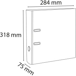 Exacompta - réf.918400B - Carton de 20 classeurs à levier A4 - Dos de 75 mm - Mécanique 80 mm - Dimensions extérieures : 31,8 x 