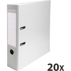 Exacompta - Réf. 918402B - Carton de 20 classeurs à levier A4 - Dos 80 mm - Mécanique 80 mm - Dimensions extérieures : 31,8 x 28