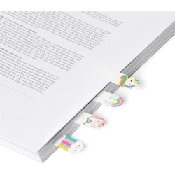 Legami - Marque-Page Keep in Mind, 80 Autocollants (20 x 4), Inscriptibles et Amovibles, Thème Licorne 7 x 5,5 cm
