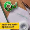 Scotch Magic Tape, Rouleaux de Ruban Adhésif Transparent avec Dévidoir, Lot de 3, Ruban de 19mm x 7.5m - Idéal pour le Bureau et
