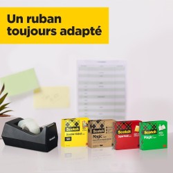 Scotch Ruban Magic - 1 Rouleau, 19 mm x 33 m - Ruban Adhésif à Usage Général pour la Réparation, l'Etiquetage et la Fermeture de