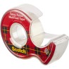 Scotch Crystal Ruban Adhésif Transparent, 2 Rouleaux avec Dévidoir Manuel + 1 Rouleau GRATUIT, 19 mm x 7,5 m – Ruban Transparent