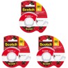 Scotch Crystal Ruban Adhésif Transparent, 1 Rouleau sur le Dévidoir Manuel 19 mm x 25 m - Ruban Adhésif Transparent à Usage Géné
