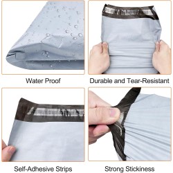 120Pcs enveloppe plastique expedition, emballage colis vetement, pochette envoie vinted, Autoadhésive sachet Colis, Opaques sac,