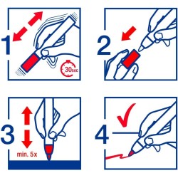 edding 4085 1 Marqueur craie liquide - blanc - pointe ronde 1-2 mm - feutre craie effacable pour écrire sur les vitres,le verre 