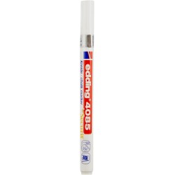 edding 4085 1 Marqueur craie liquide - blanc - pointe ronde 1-2 mm - feutre craie effacable pour écrire sur les vitres,le verre 