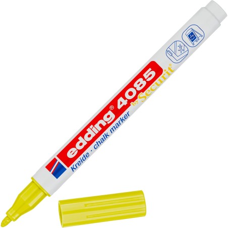 4085 Marqueur craie liquide 4085. Couleur jaune fluorescent. Pointe fine