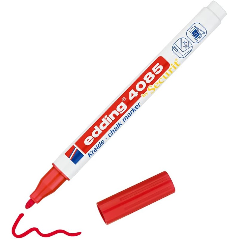Chalkstift edding par Securit 4085 environ 1 à 2 mm rouge